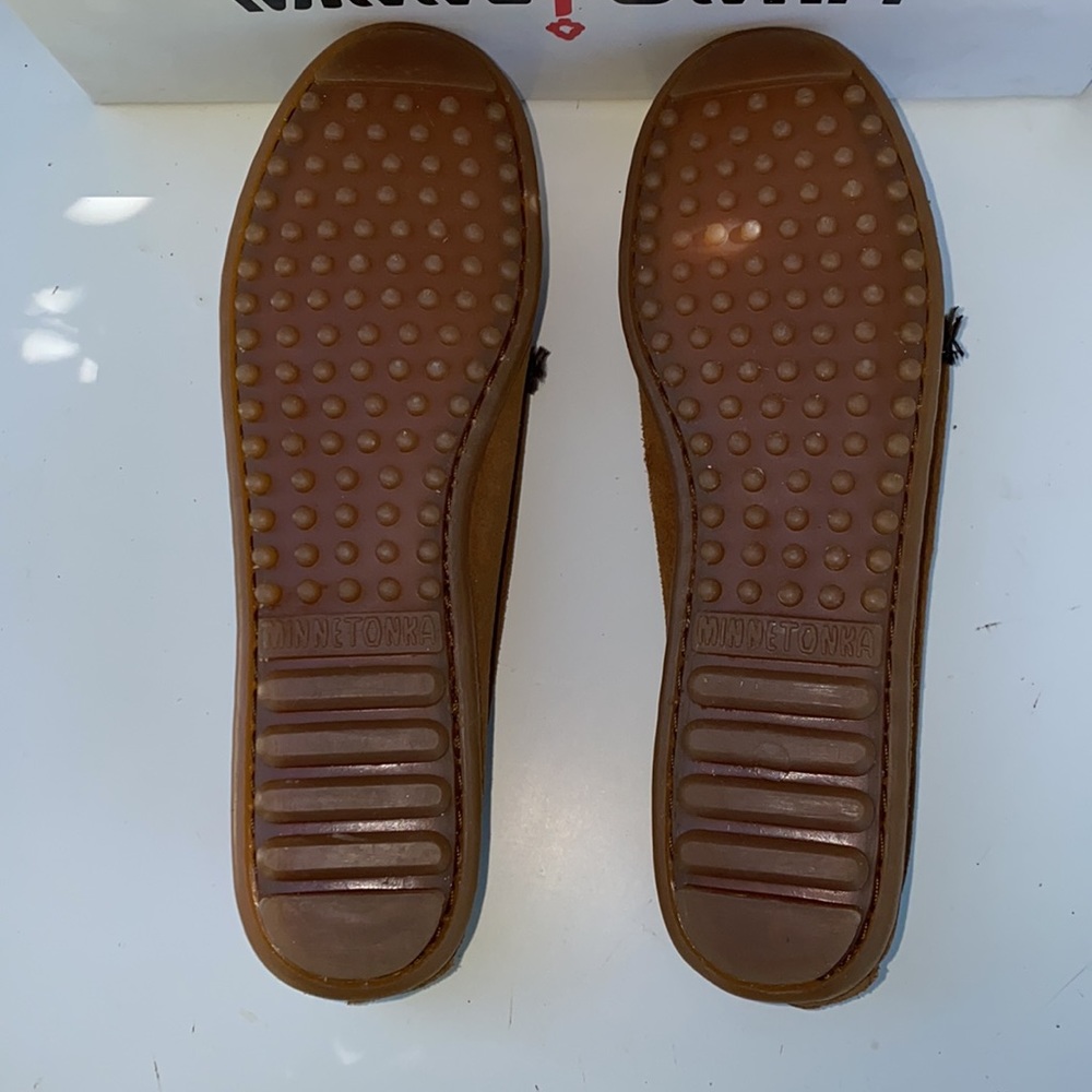 AUTH NIB MINNETONKA THUNDERBIRD MOCCASINS DUSTY BROWN - Picture 6 of 12